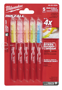 Markery INKZALL kolorowe 5szt. Milwaukee 48223206