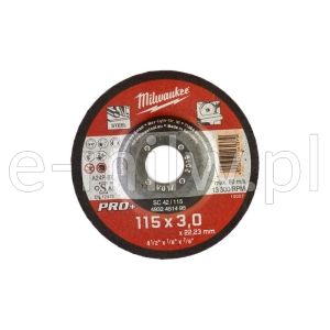 Tarcza do cięcia metalu 115x3.0mm PRO+wypukła Milw 4932451495