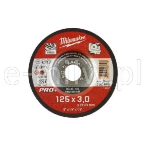Tarcza do cięcia metalu 125x3.0mm PRO+wypukła Milw 4932451496