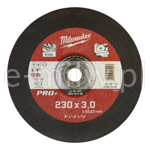 Tarcza do cięcia metalu 230x3.0mm PRO+wypukła Milw 4932451498
