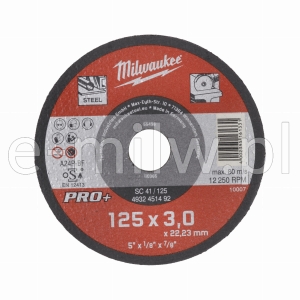 Tarcza do cięcia metalu 125x3.0mm PRO+ Milwaukee 4932451492