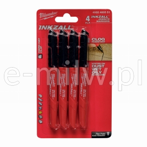 Zestaw marker INKZALL 4 szt. czarne Milwaukee 4932480551