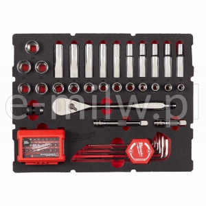Wkładka piankowa z nasad. 1/2"+ bit. imbus. 70 szt 4932480716
