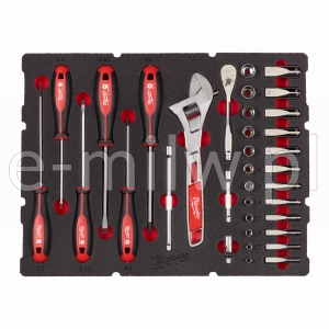 Wkładka piankowa z nasad. 1/4" wkrętaki 35 szt. 4932480717