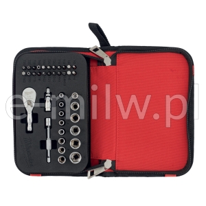 Zestaw nasadek i bitów z grzechotką 1/4" 39 szt. 4932492672