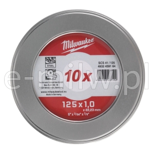 Tarcza do cięcia metalu 125x1.0mm 10szt. Milwaukee 4932459164