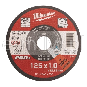 Tarcza do cięcia metalu 125x1.0mm PRO+ Inox Milw 4932451487