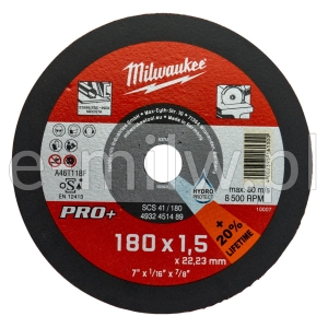 Tarcza do cięcia metalu 180x1.5mm PRO+ Inox Milw 4932451489