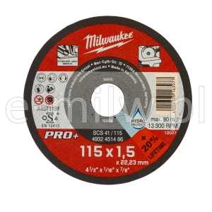 Tarcza do cięcia metalu 115x1.5mm PRO+ Inox Milw 4932451486