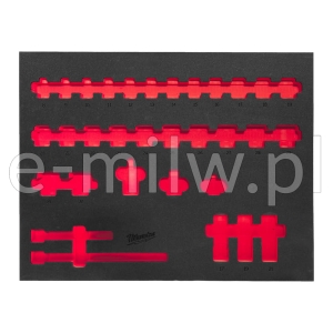 Wkładka piankowa na nasadki 1/2" krótkie pusta Milwaukee 4932493391