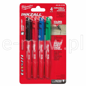 Zestaw marker INKZALL 4 szt. Milwaukee 48223106