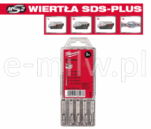 Zestaw wierteł SDS+ MS2 Milwaukee (5 szt.) 4932352801